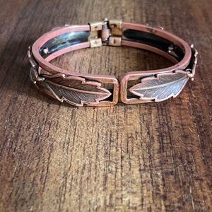 1960’s Copper Leaf Clamper Bracelet by Bell